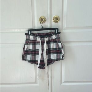 Abercrombie & Fitch Red Plaid Sleep Shorts